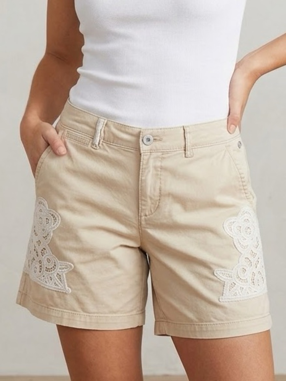 Anthropologie Pilcro and the Letterpress Hyphen Chino Laced Shorts Size 27